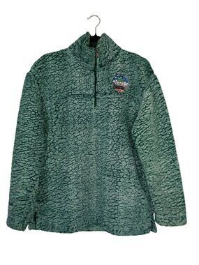 Boxercraft Green Sherpa Pullover With Tahoe Embroidery Half-Zip Size L